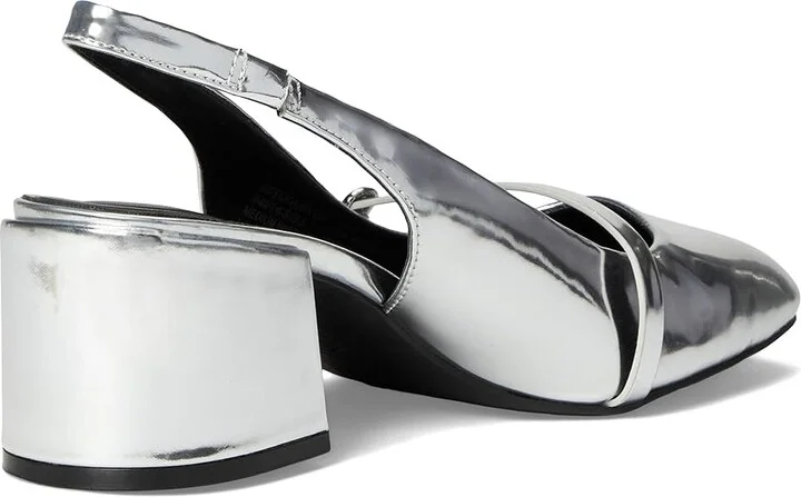 Kenneth Cole Reaction Lindy High Women's Heels Silver : 10 M, Leather/Rubber - Image 4