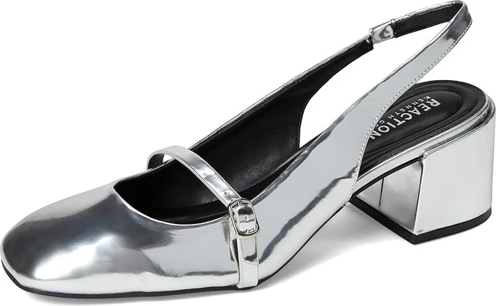 Kenneth Cole Reaction Lindy High Women's Heels Silver : 10 M, Leather/Rubber - Image 5
