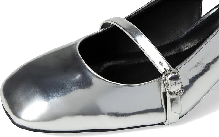 Kenneth Cole Reaction Lindy High Women's Heels Silver : 10 M, Leather/Rubber - Image 7