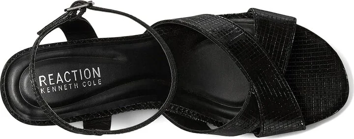 Kenneth Cole Reaction Reeva Platform Women's Shoes Black Grid Metallic : 7.5 M, Textile - Image 2