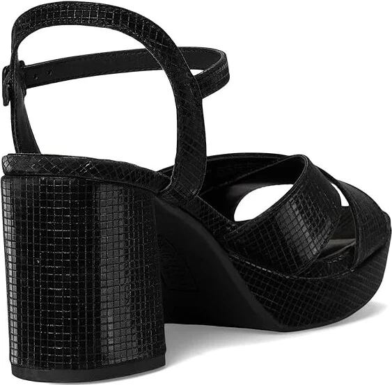 Kenneth Cole Reaction Reeva Platform Women's Shoes Black Grid Metallic : 7.5 M, Textile - Image 4
