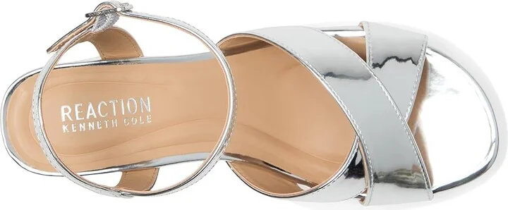 Kenneth Cole Reaction Reeva Platform Women's Shoes Silver Specchio : 6 M, Textile - Image 2