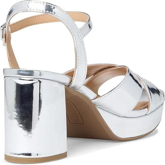 Kenneth Cole Reaction Reeva Platform Women's Shoes Silver Specchio : 6 M, Textile - Image 4