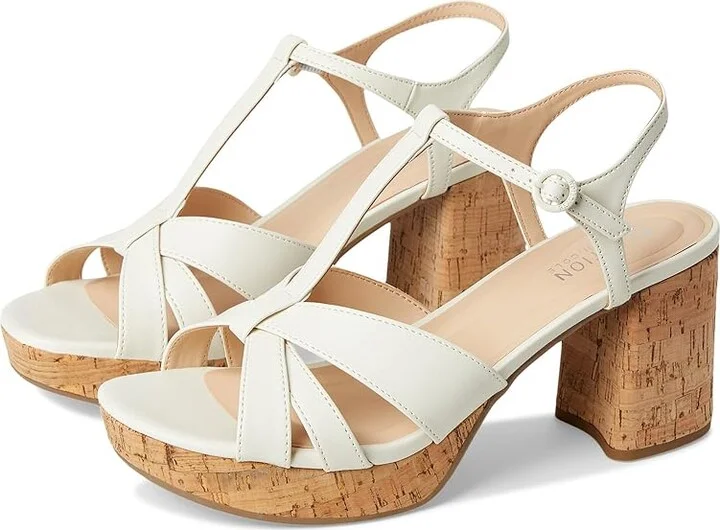 Kenneth Cole Reaction Reina Women's Wedge Shoes Ecru : 10 M, Leather/Rubber