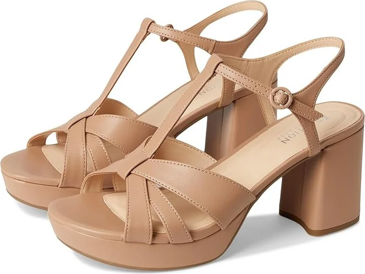 Kenneth Cole Reaction Reina Women's Wedge Shoes Nude : 8.5 M, Leather/Rubber