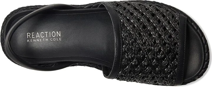 Kenneth Cole Reaction Saavi Women's Sandals Black Raffia : 10 M, Faux Leather - Image 2