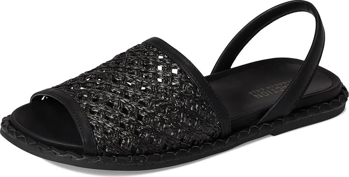 Kenneth Cole Reaction Saavi Women's Sandals Black Raffia : 10 M, Faux Leather - Image 5