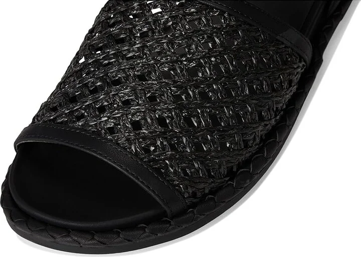 Kenneth Cole Reaction Saavi Women's Sandals Black Raffia : 10 M, Faux Leather - Image 7