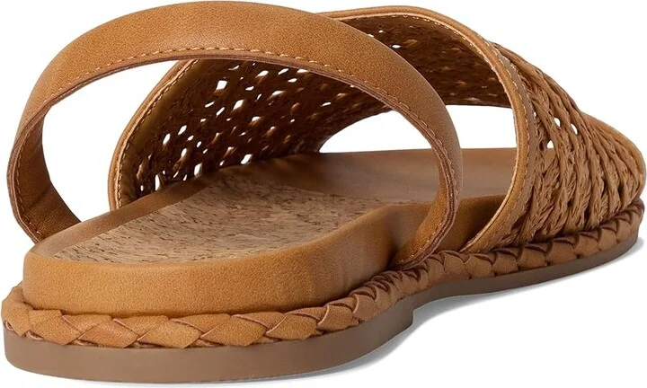 Kenneth Cole Reaction Saavi Women's Sandals Camel Raffia : 7.5 M, Faux Leather - Image 4