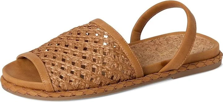 Kenneth Cole Reaction Saavi Women's Sandals Camel Raffia : 7.5 M, Faux Leather - Image 5