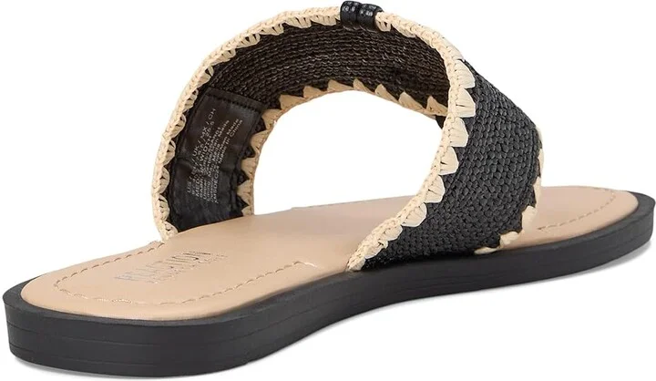 Kenneth Cole Reaction Sabriya Women's Wedge Shoes Black Raffia : 7.5 M, Leather - Image 4
