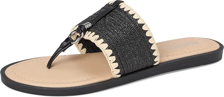 Kenneth Cole Reaction Sabriya Women's Wedge Shoes Black Raffia : 7.5 M, Leather - Image 5