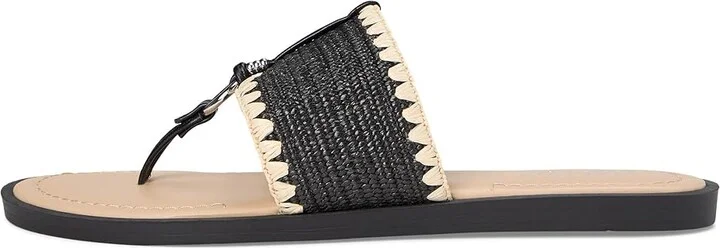 Kenneth Cole Reaction Sabriya Women's Wedge Shoes Black Raffia : 7.5 M, Leather - Image 6