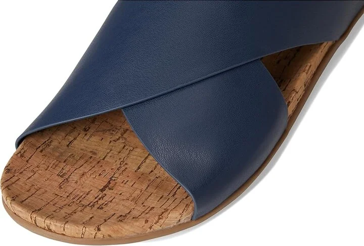 Kenneth Cole Reaction Selena Women's Sandals Navy Stretch : 8 M, Faux Leather - Image 7