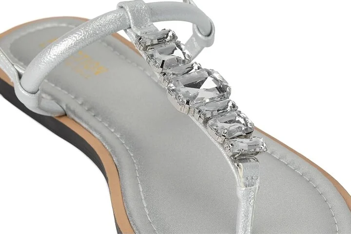 Kenneth Cole Reaction Sera Women's Sandals Silver Metallic : 5.5 M, Faux Leather - Image 7