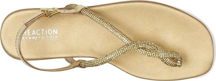 Kenneth Cole Reaction Whitney Women's Sandals Gold Jewel : 10 M, Leather - Image 2