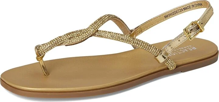 Kenneth Cole Reaction Whitney Women's Sandals Gold Jewel : 10 M, Leather - Image 5