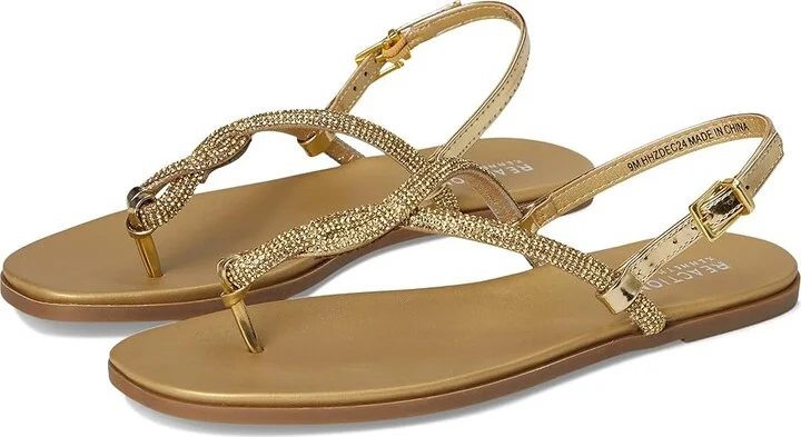 Kenneth Cole Reaction Whitney Women's Sandals Gold Jewel : 10 M, Leather