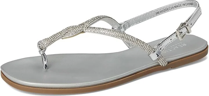 Kenneth Cole Reaction Whitney Women's Sandals Silver : 9.5 M, Leather - Image 5
