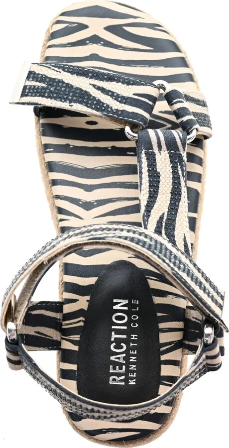 Kenneth Cole Reaction Women's Coast Wedge Sandals - Black/Natural Zebra - Image 4