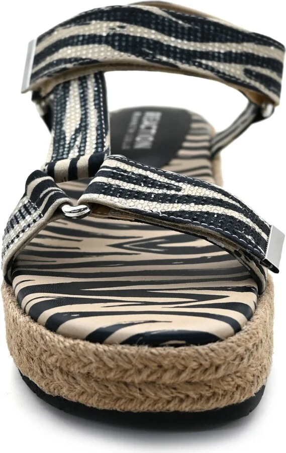 Kenneth Cole Reaction Women's Coast Wedge Sandals - Black/Natural Zebra - Image 6