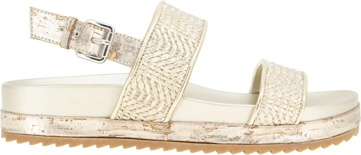 Kenneth Cole Reaction Women's Debra2 Wedge Sandals - Natural/Gold Raffia - Image 2