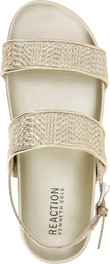 Kenneth Cole Reaction Women's Debra2 Wedge Sandals - Natural/Gold Raffia - Image 4
