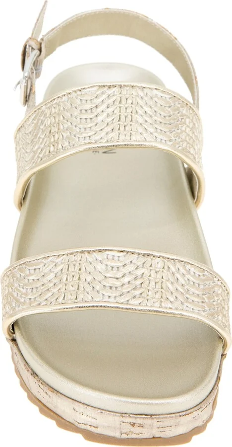 Kenneth Cole Reaction Women's Debra2 Wedge Sandals - Natural/Gold Raffia - Image 5