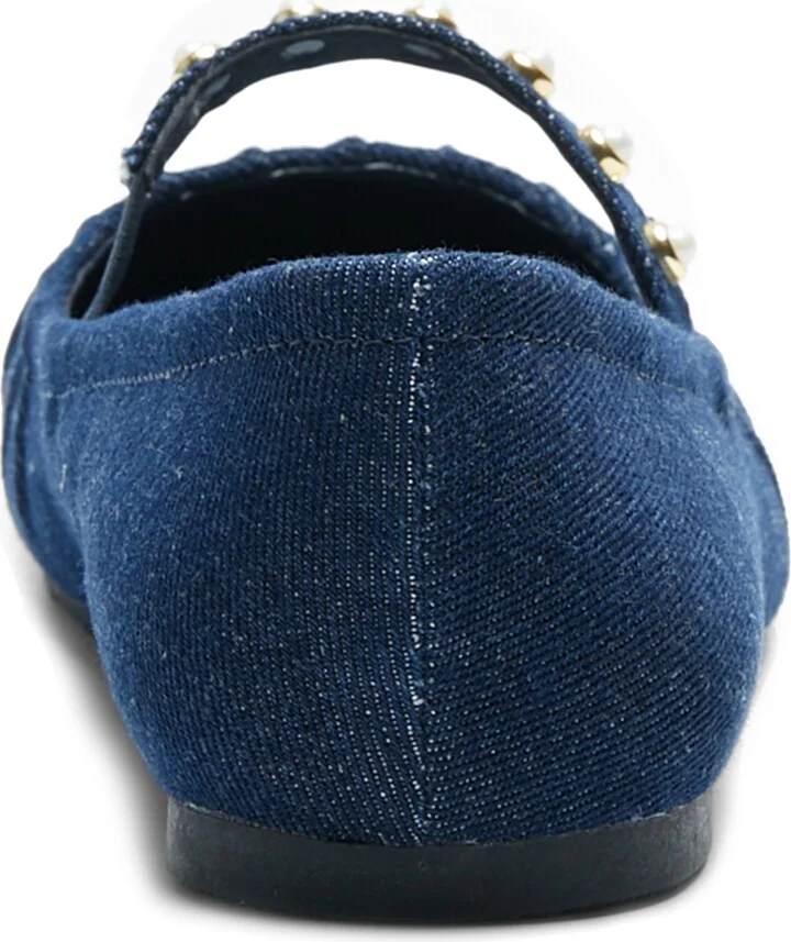 Kenneth Cole Reaction Women's Eimar Imitation Pearl Square Toe Ballet Flats - Image 3