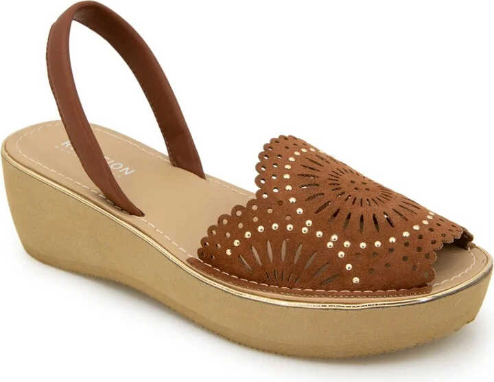 Kenneth Cole Reaction Women's Fine Glass Laser Wedge Sandals