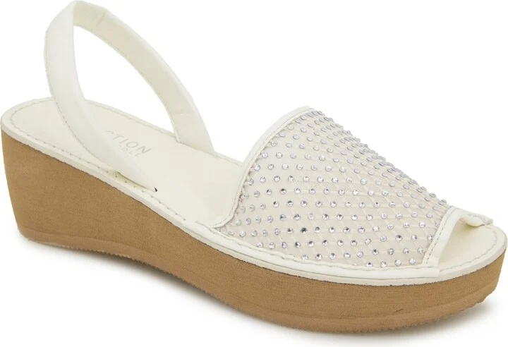 Kenneth Cole Reaction Women's Fine Glass Mesh Wedge Sandals