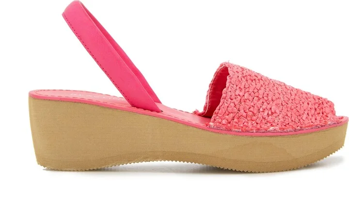 Kenneth Cole Reaction Women's Fine Glass Weave Two-Piece Wedge Sandals - Image 2