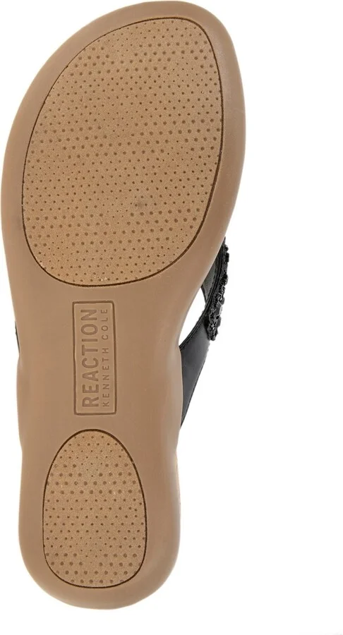 Kenneth Cole Reaction Women's Glamathon Flat Sandals - Black/Natural - Image 5