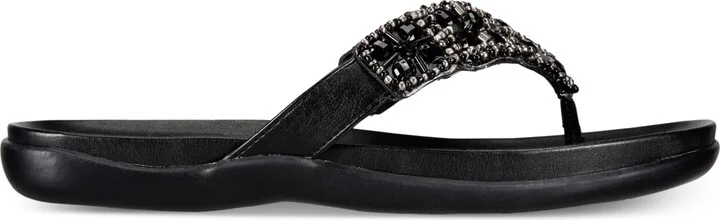 Kenneth Cole Reaction Women's Glamathon Flat Sandals - Black/Natural - Image 6
