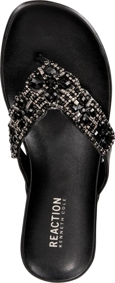 Kenneth Cole Reaction Women's Glamathon Flat Sandals - Black/Natural - Image 8