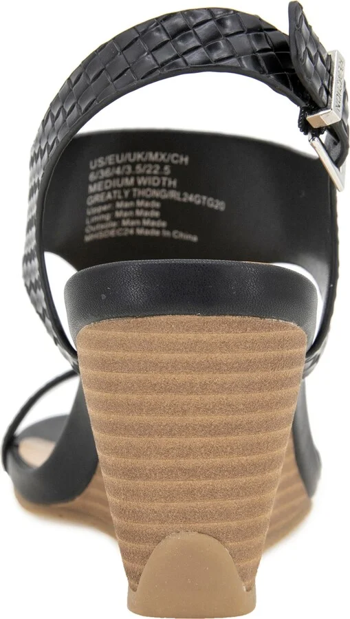 Kenneth Cole Reaction Women's Greatly Thong Almond Toe Wedge Sandals - Image 8