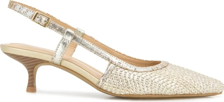 Kenneth Cole Reaction Women's Maggie Slingback Kitten Heels - Natural, Gold - Image 2