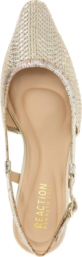 Kenneth Cole Reaction Women's Maggie Slingback Kitten Heels - Natural, Gold - Image 4