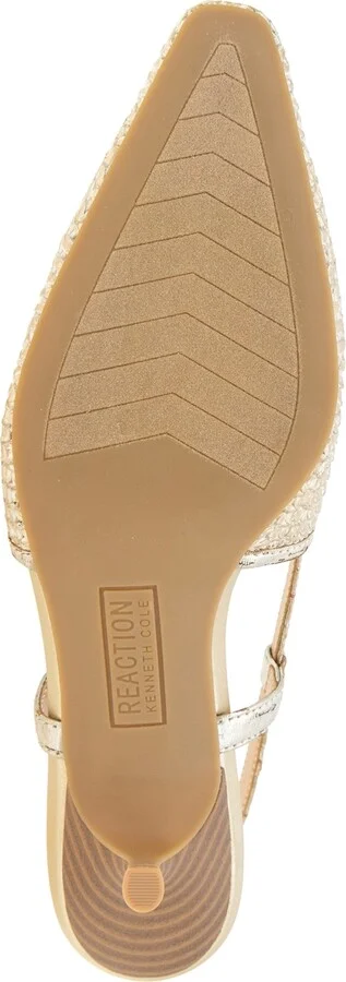 Kenneth Cole Reaction Women's Maggie Slingback Kitten Heels - Natural, Gold - Image 5