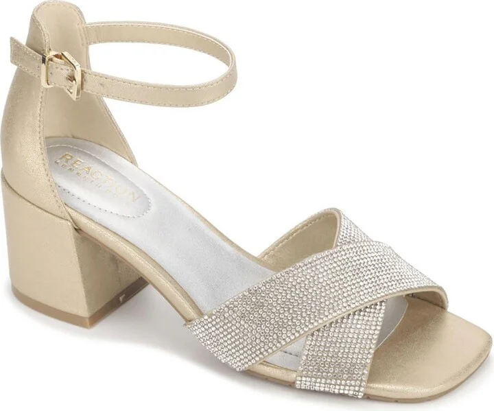 Kenneth Cole REACTION Women's Mix X-Band Jewel Heeled Sandal