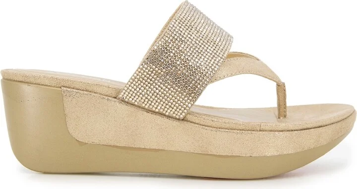 Kenneth Cole Reaction Women's Pepea Cross Jewel Wedge Sandals - Image 2