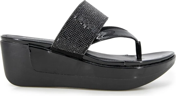 Kenneth Cole Reaction Women's Pepea Cross Jewel Wedge Sandals - Image 6