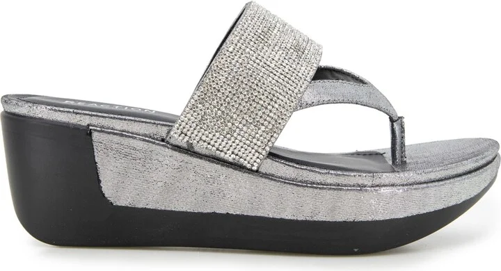 Kenneth Cole Reaction Women's Pepea Cross Jewel Wedge Sandals - Image 10