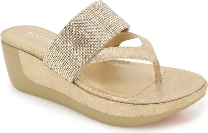 Kenneth Cole Reaction Women's Pepea Cross Jewel Wedge Sandals
