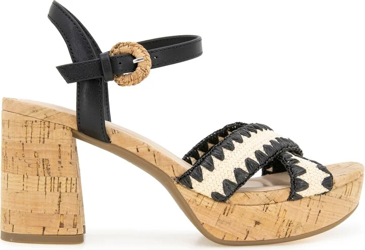 Kenneth Cole Reaction Women's Reeva Raffia Platform Dress Sandals - Image 7