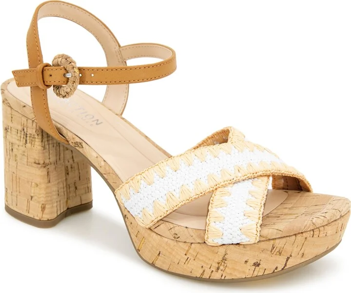 Kenneth Cole Reaction Women's Reeva Raffia Platform Dress Sandals