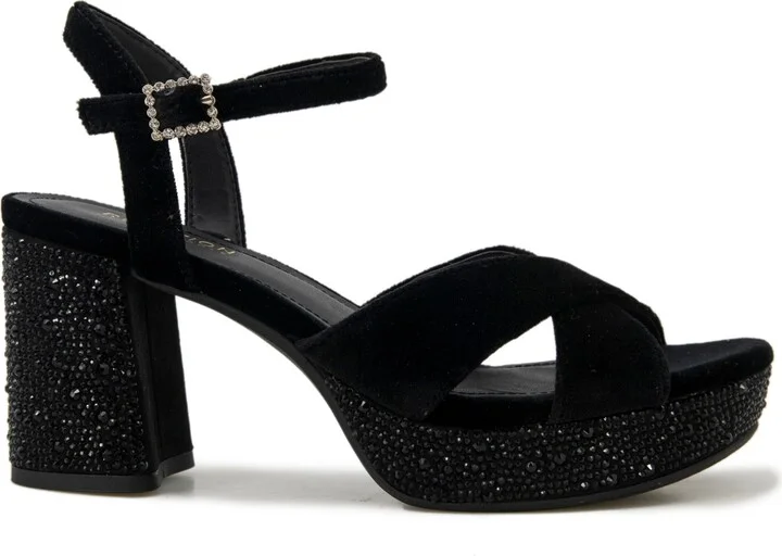 Kenneth Cole Reaction Women's Reeva Velvet Platform Dress Sandals - Image 2
