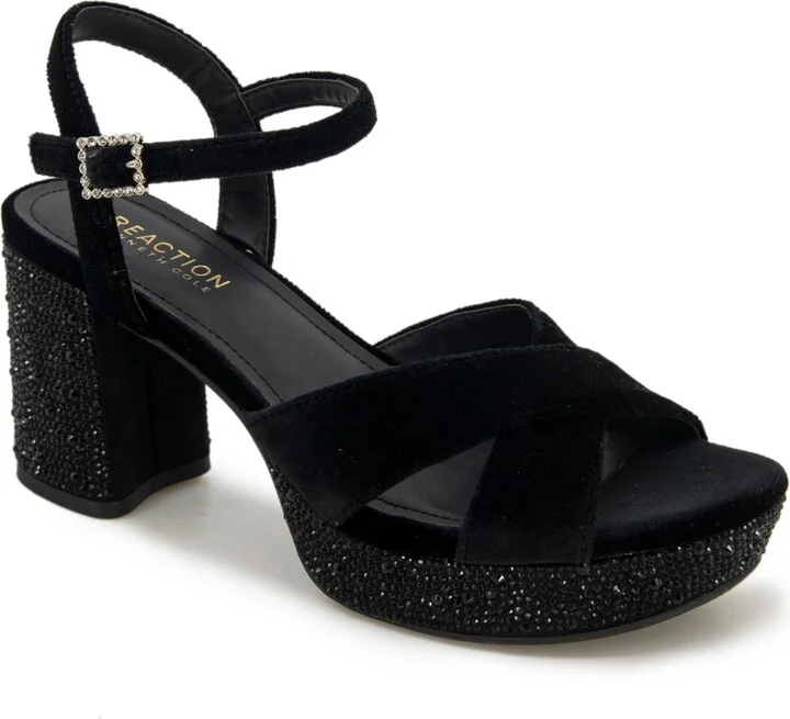 Kenneth Cole Reaction Women's Reeva Velvet Platform Dress Sandals