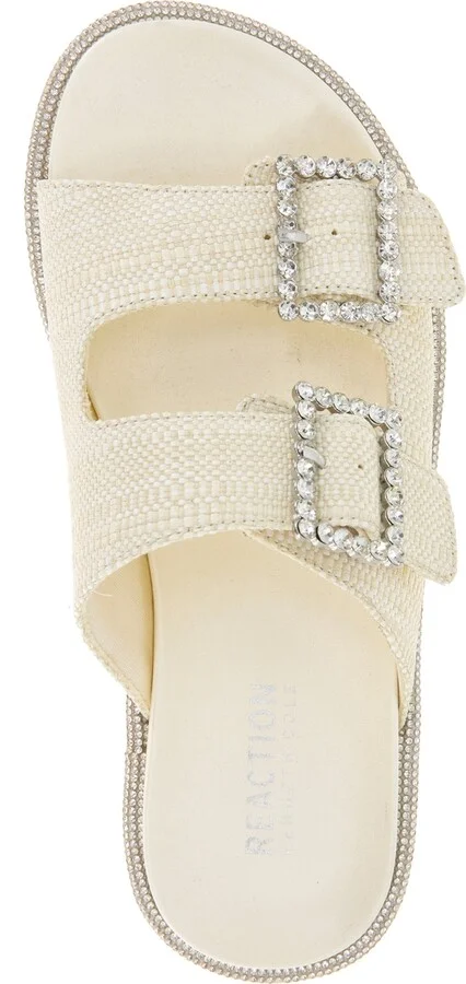 Kenneth Cole Reaction Women's Sydney Two Band Jewel Buckle Flat Sandals - Image 8