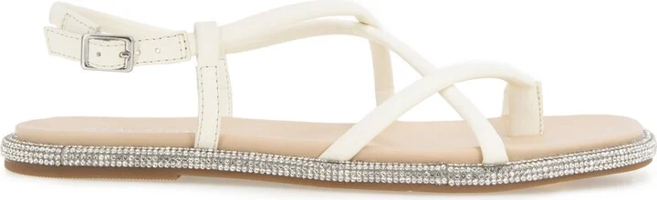 Kenneth Cole Reaction Women's Waltz Strappy Square Toe Flat Sandals - Image 2